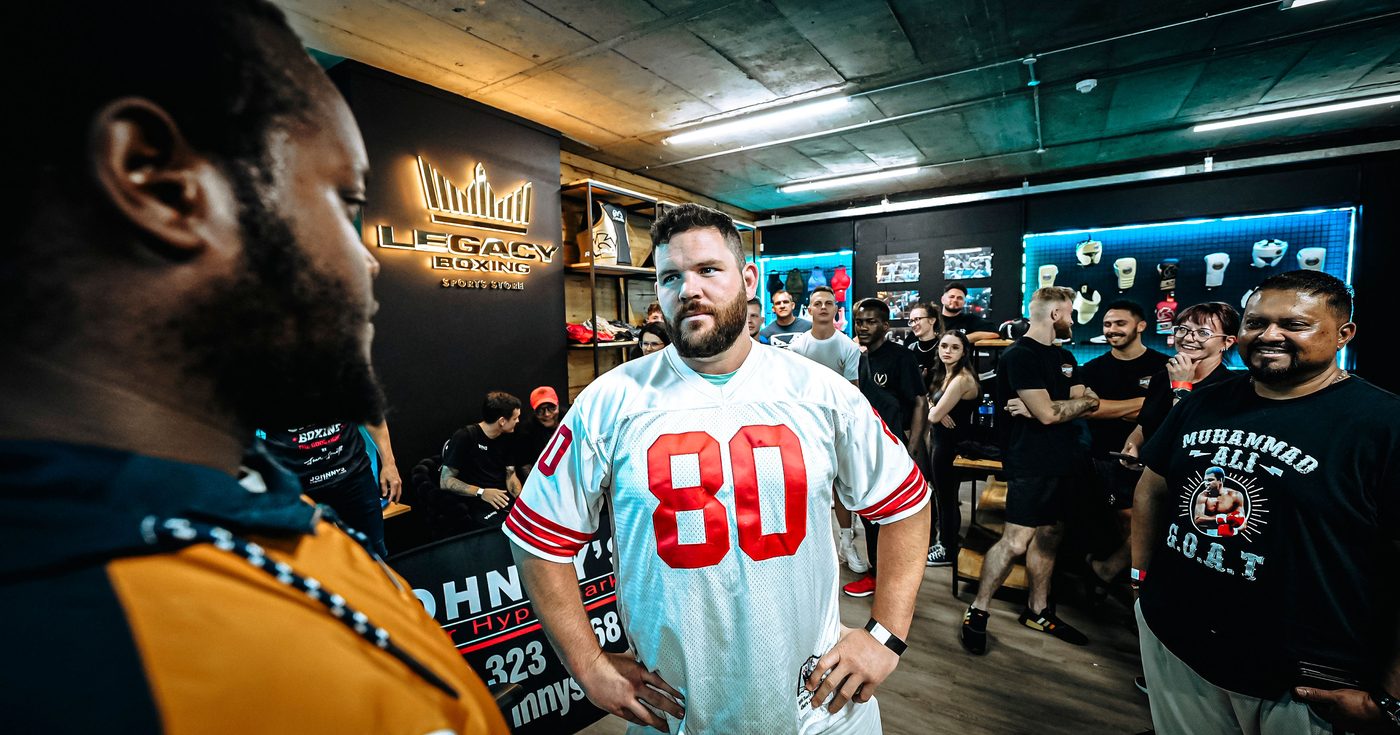 White collar boxing event photography